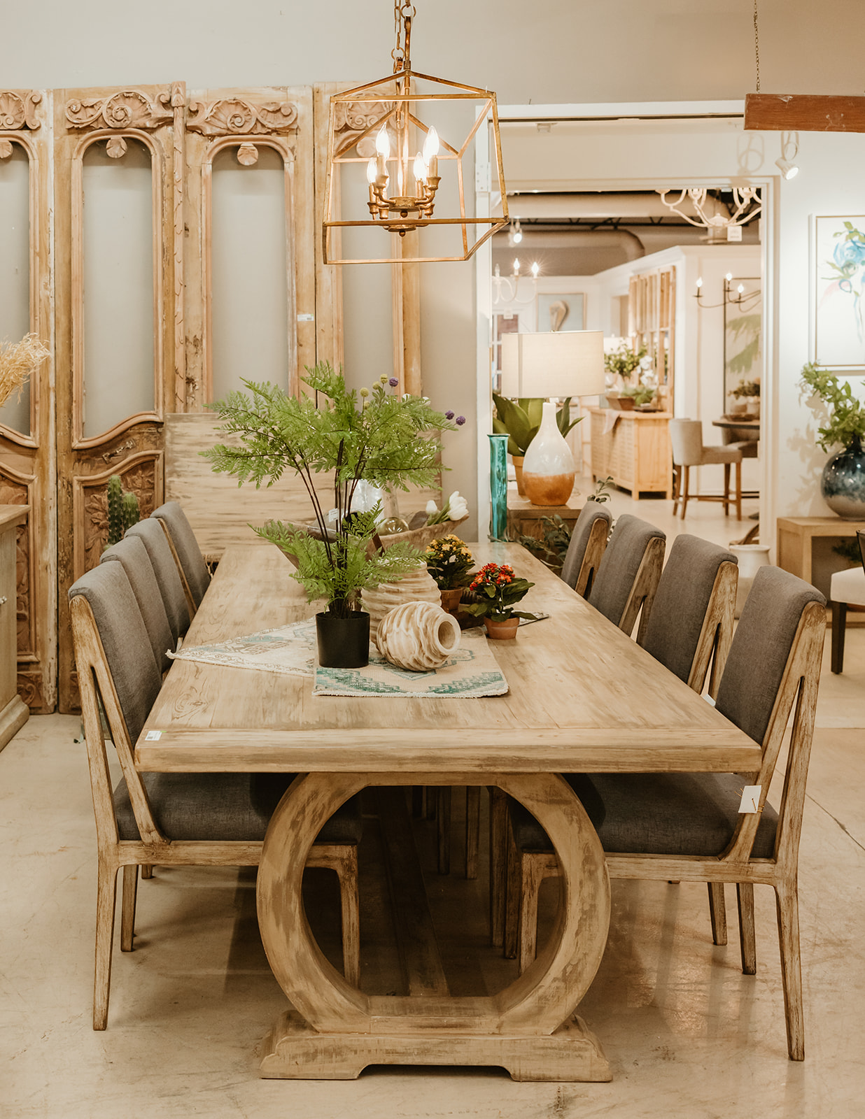 Dining room set with table and chairs at Maurice's Furnishings in Jupiter, FL